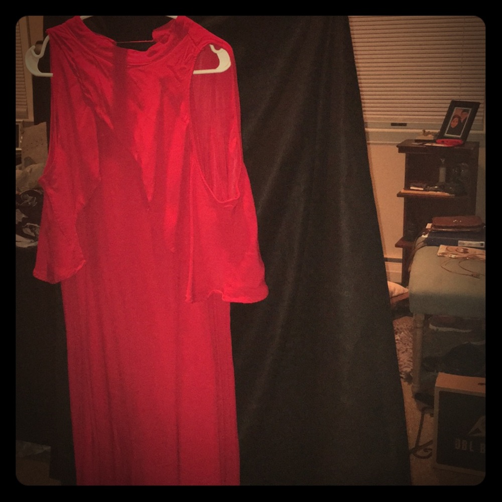 Eloquii Red hot Caped Dress